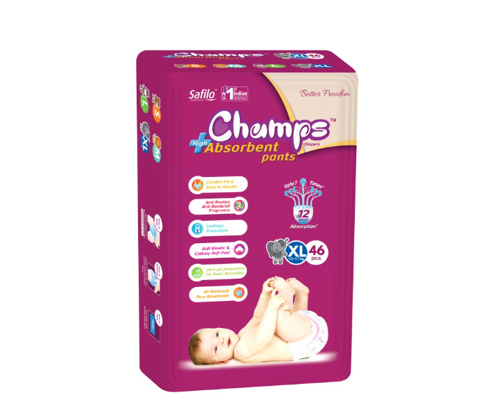 Champs Extra Large 46 Pants Baby Diaper - Zoom Image 1