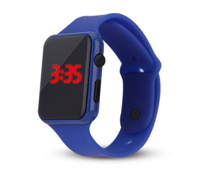 Jam Tangan LED Strap Rubber Jam Digital Unisex-Blue - Zoom Image