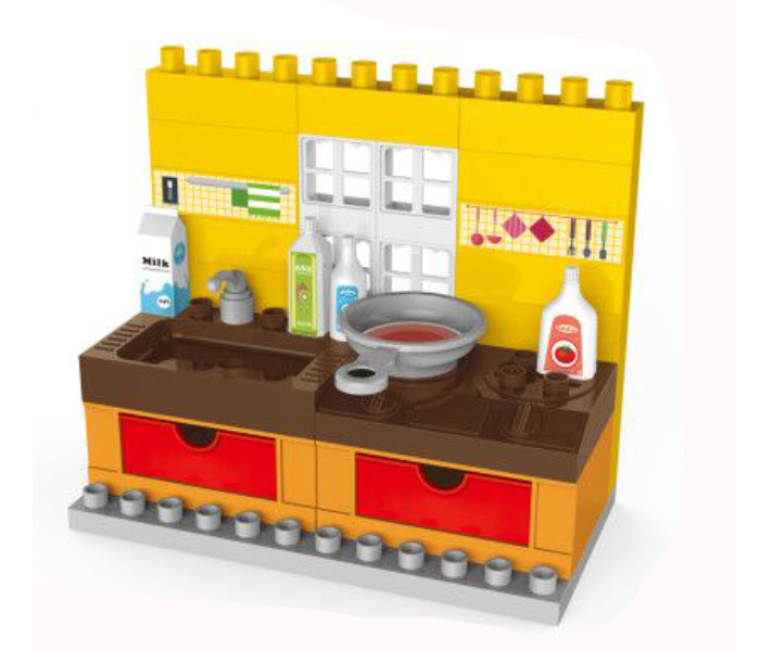 Family Center 22-35002A 37 Pieces Kitchen Building Blocks - Zoom Image 1