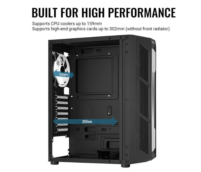 AeroCool Prime ARGB Mid Tower Case - Black - Zoom Image 7