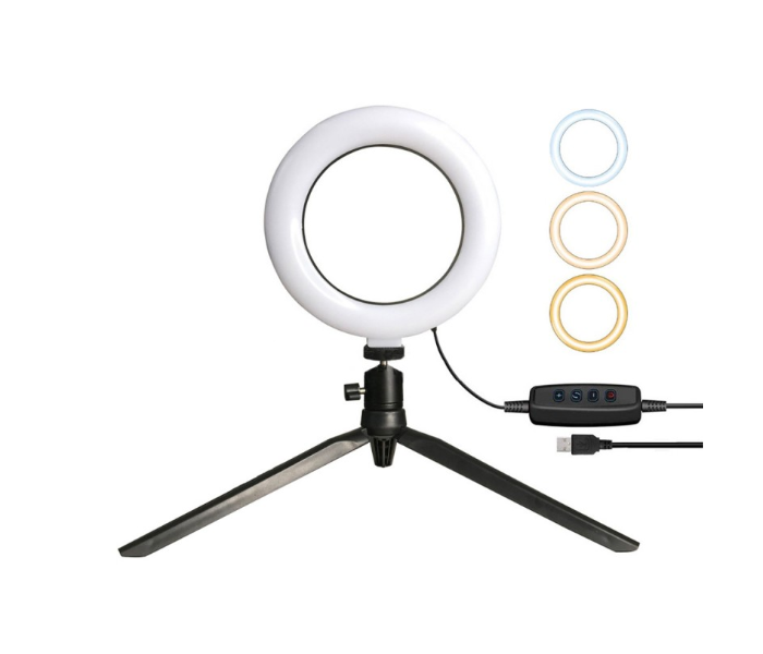 Trands TR-LT703 LED Ring Light Tripod Desktop Stand - Zoom Image