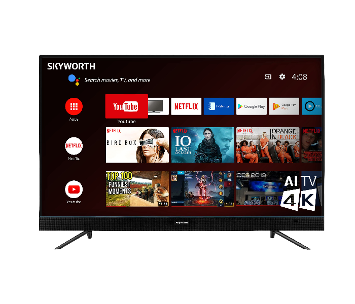 Skyworth 55UC5500 55 inch 4K UHD Android Smart TV - Black - Zoom Image 1