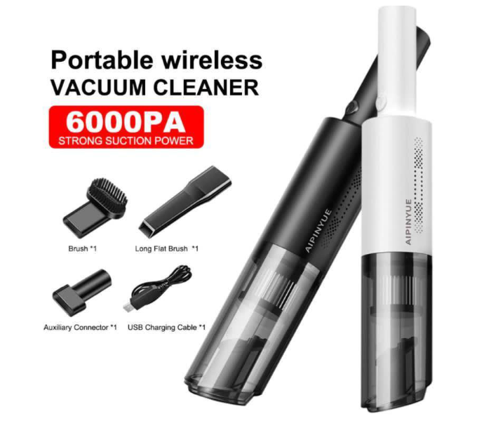 Portable Wireless Vacuum Cleaner - White - Zoom Image 1