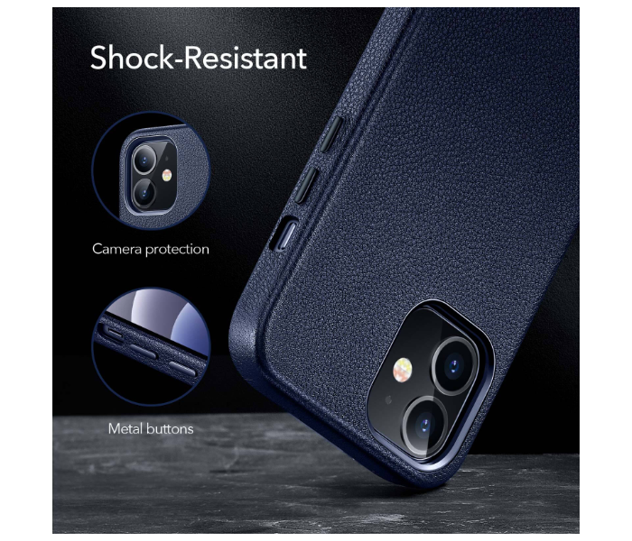 ESR Metro Premium Leather Case For iPhone 12 and 12Pro - Blue - Zoom Image 8