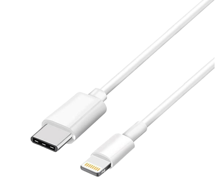 USB Type C To Lightning Data Charging Cable for Apple Devices, White - Zoom Image 5