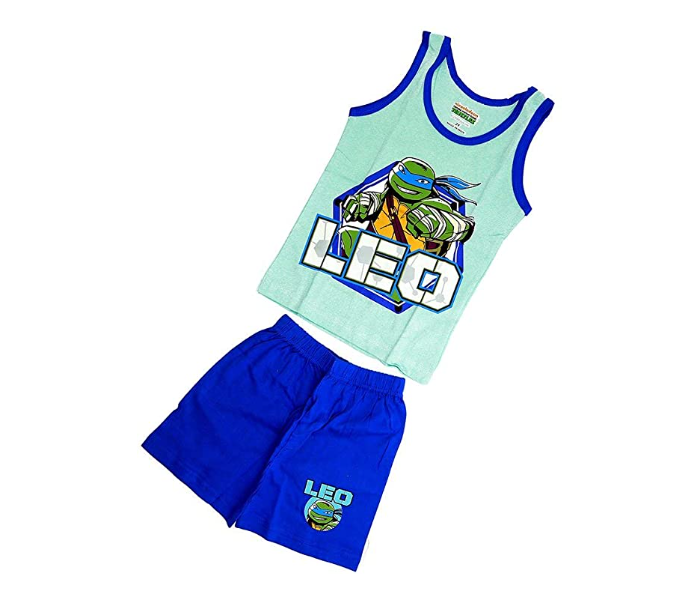 Nickelodeon TMTWCS1B 10 Years Vest and Short Set - Blue - Zoom Image 2