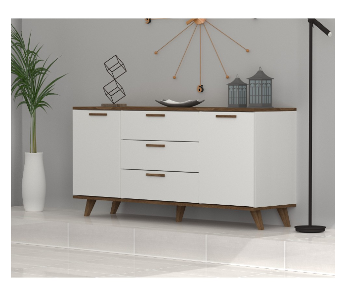 Trend Model Tv Table Coffee Table And Hallway Set - White And Brown - Zoom Image 3