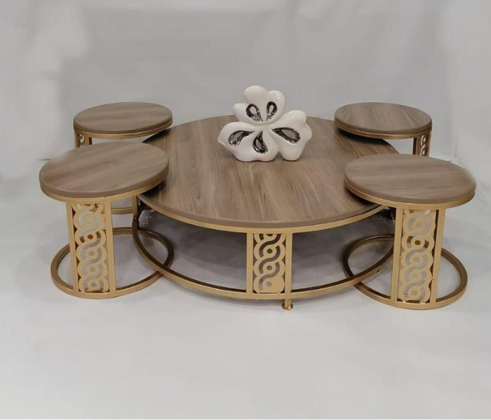 Arabic Majlis FHC541 5 Piece Table Set - Gold - Zoom Image