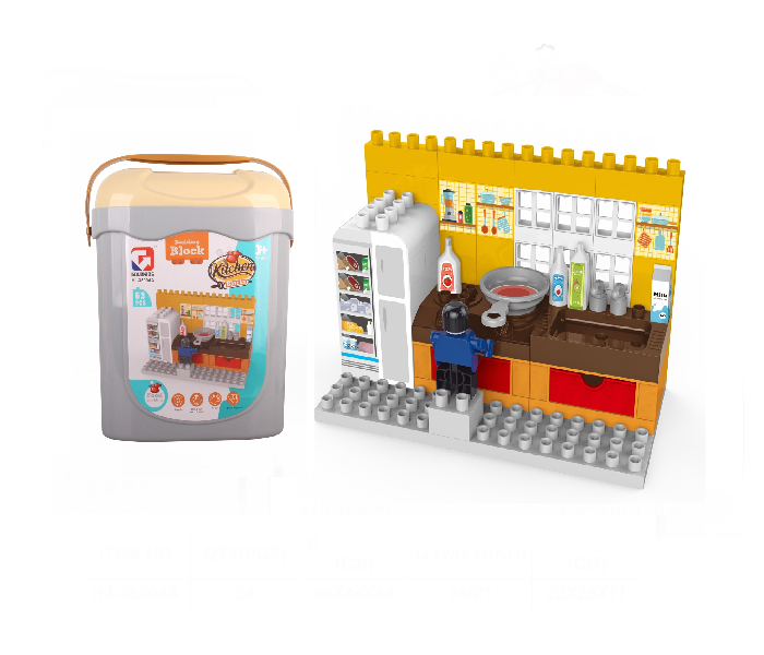 Family Center 22-35004A 63 Pieces Blocks Kitchen - Zoom Image 3