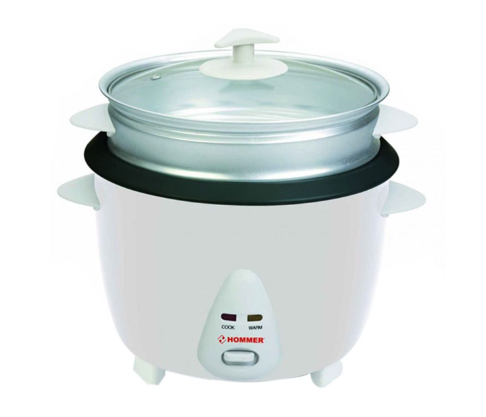 Hommer HSA245-01 1.8L Rice Cooker With Food Steamer - White - Zoom Image