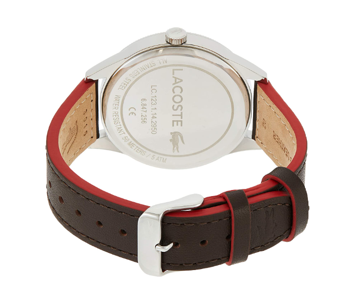 Lacoste 2011020 Mens Continental Quartz Stainless Steel with Leather Strap Casual Wristwatch - Brown - Zoom Image 2