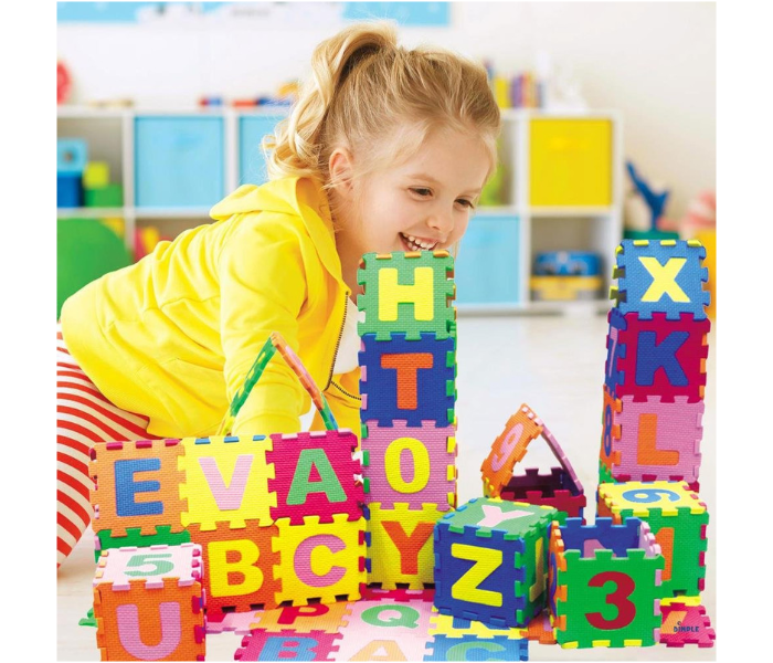 Family Center 22-2063-5N Eva Mat 36 Pieces English Number and Letter - Zoom Image 2