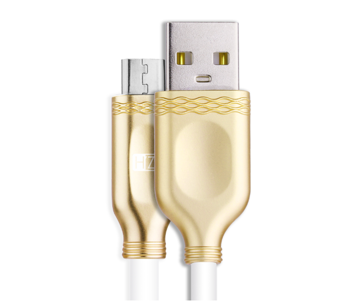 HeatZ ZCS26 2 Meter Metallic Smart Fast Micro USB Cable - Gold - Zoom Image 1