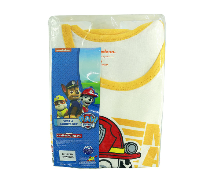 Nickelodeon PPIWCS1B Paw Petrol 6 Years Vest and Short Set - White - Zoom Image