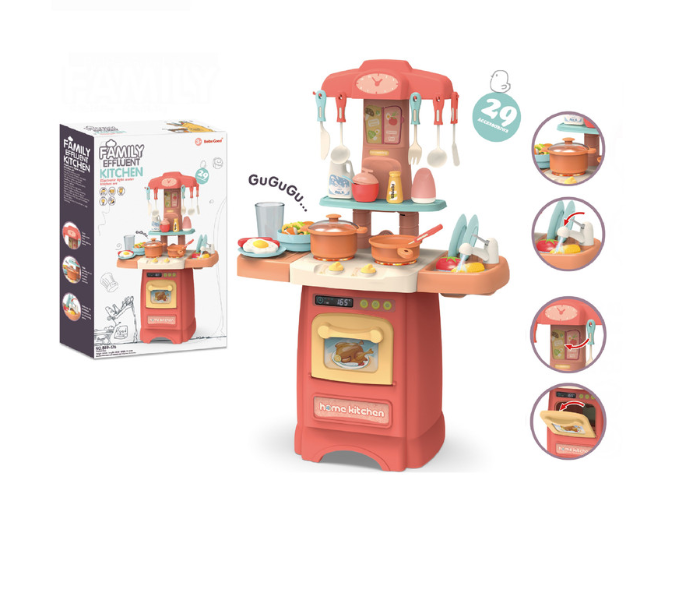 Family Center 18-889-173 Kitchen Play Set With Light And Music - Orange - Zoom Image 2