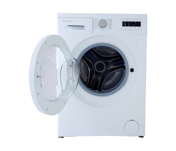 Sharp ES-FE812CZ-W 8 Kg Front Load Washing Machine - White - Zoom Image 1