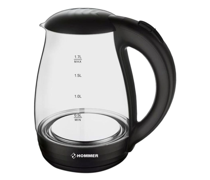 Hommer HSA222-08 Automatic Electric Kettle - Black and Clear - Zoom Image