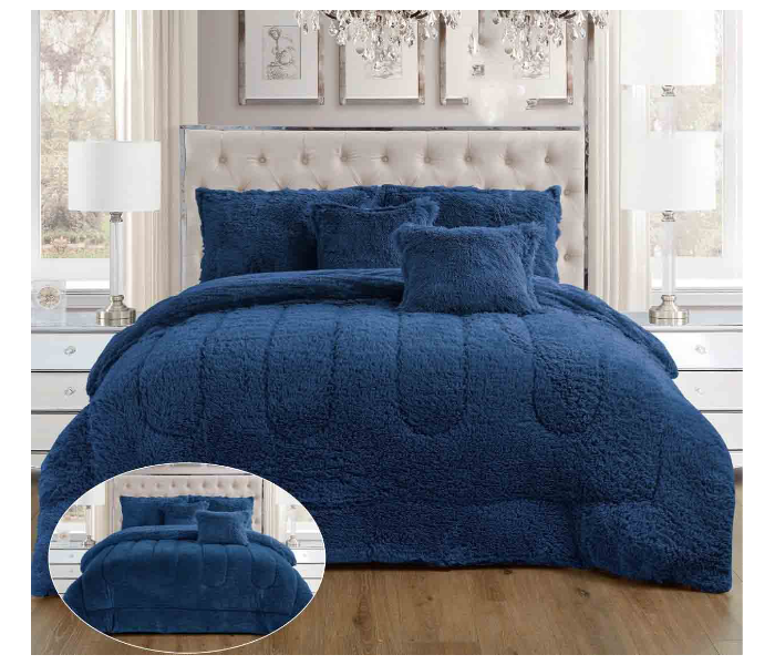 Set of 6 Pieces New Style Comforter - Blue - Zoom Image