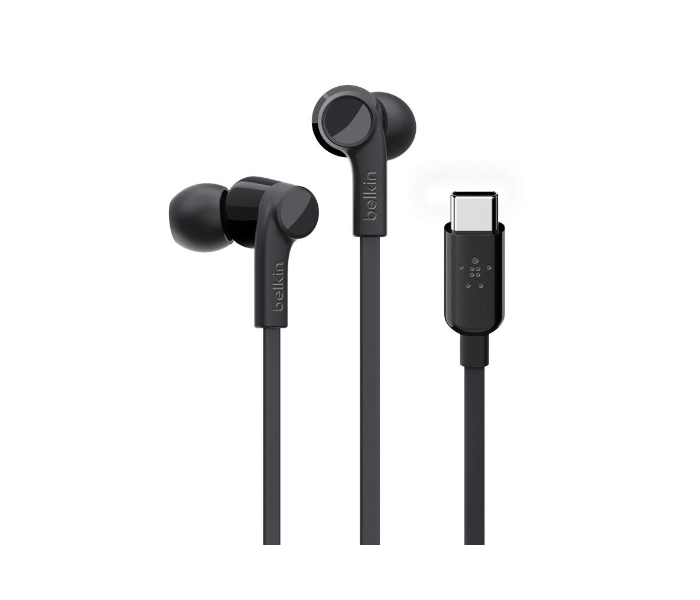 Belkin G3H0002BTBLK In-Ear USB-C Headphones With Mic Control - Black - Zoom Image 1