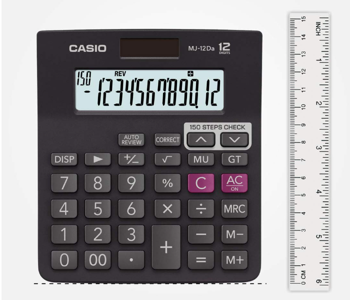 Casio MJ-12Da Plus Desktop Type Calculator - Black - Zoom Image 3