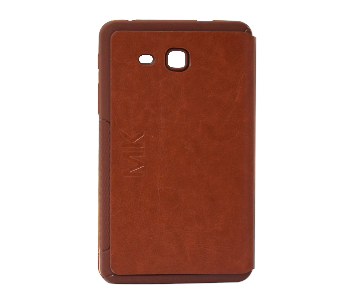 Mykaku Leather Flip Case Cover For Samsung Galaxy Tab A T280 T285 - Brown - Zoom Image 2