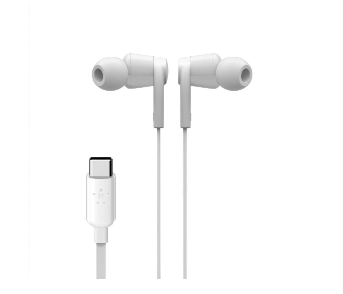 Belkin G3H0002BTBLK In-Ear USB-C Headphones With Mic Control - White - Zoom Image 2