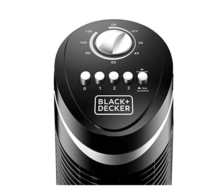 Black And Decker TF50-B5 50W 3 Speed Tower Fan with Timer - Black - Zoom Image 2