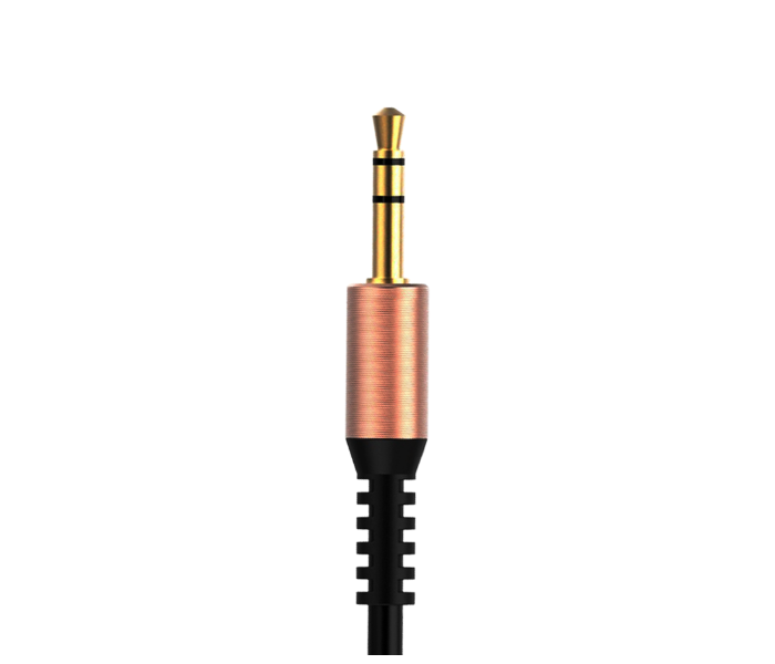 HeatZ ZX01 1 Meter 3.5 mm Stereo AUX Cable - Black and Rose Gold - Zoom Image 2