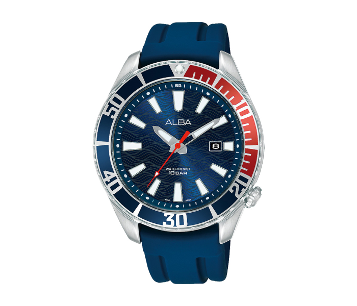 Alba AG8K37X1 43mm Mens Analog Sports Metal Watch - Blue - Zoom Image