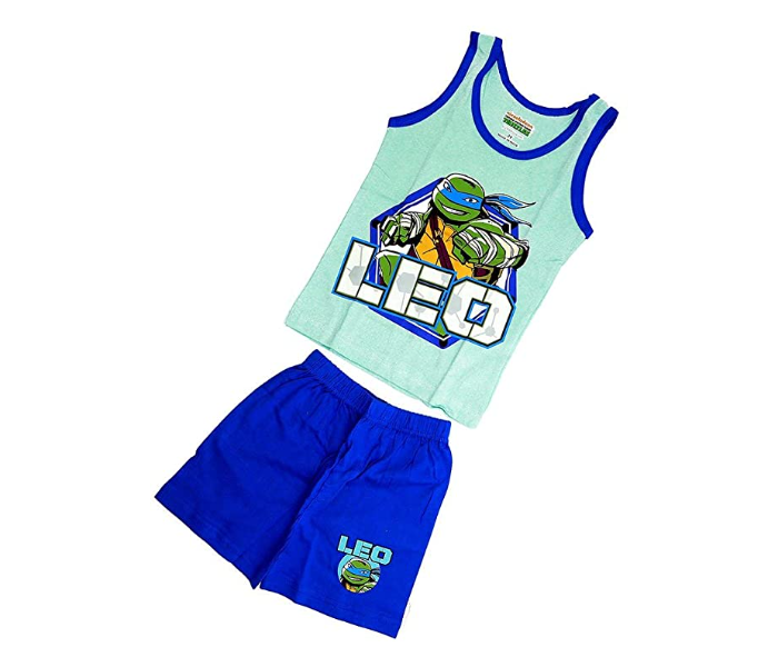 Nickelodeon TMTWCS1B 6 Years Vest and Short Set - Blue - Zoom Image 2