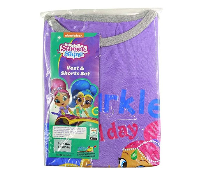 Nickelodeon SASCS1A 12 Years Vest and Short Set - Purple  - Zoom Image 1