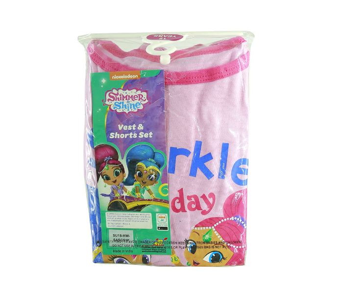 Nickelodeon SASCS1B 8 Years Vest and Shorts Set - Pink - Zoom Image