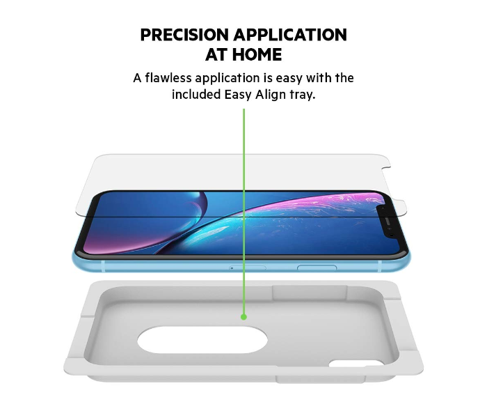 Belkin F8W912ZZ Tempered Glass Screen Protector for iPhone XR - White - Zoom Image 3