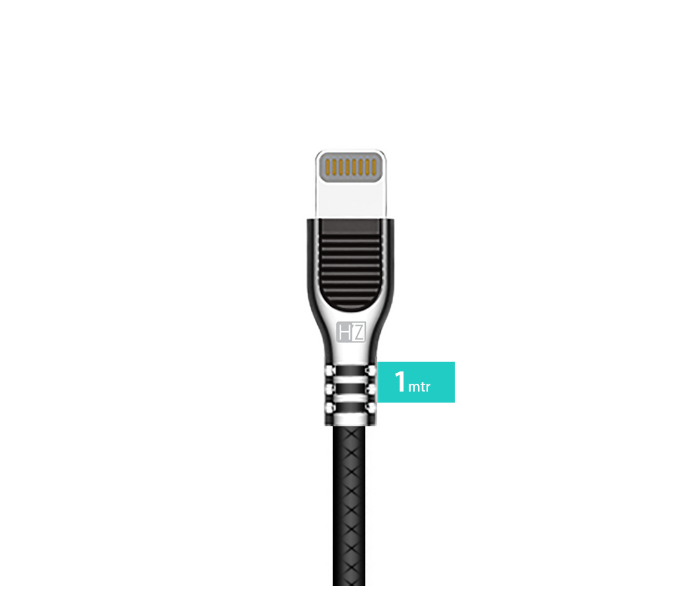 HeatZ ZCI08 1 Meter PVC Material Smart Fast Lightning Cable - Black - Zoom Image