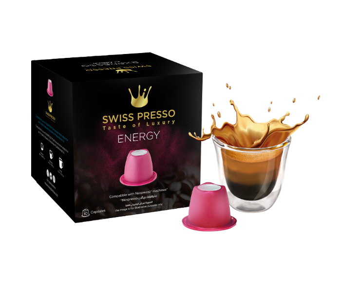 Swiss Presso Energy 1 box of 10 capsules Compatible for Nespresso and Espresso - Zoom Image 1