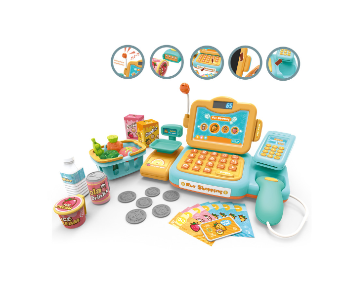 Family Center 18-888D Cash Register With Sound - Yellow - Zoom Image 1