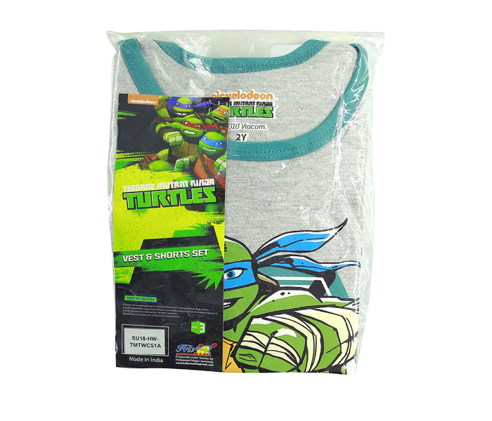 Nickelodeon TMTWCS1A 12 Years Vest and Short Set - Grey   - Zoom Image