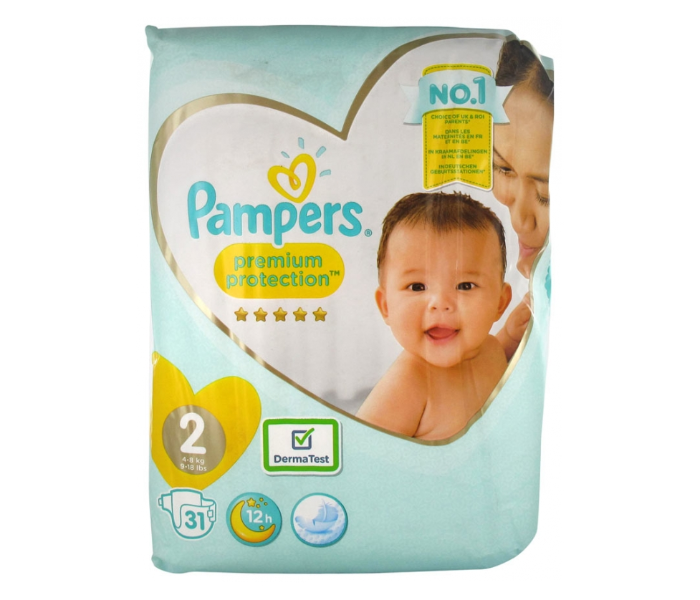 Pampers 31 Pieces New Baby Premium Protection for 3-6kg Kids - Zoom Image