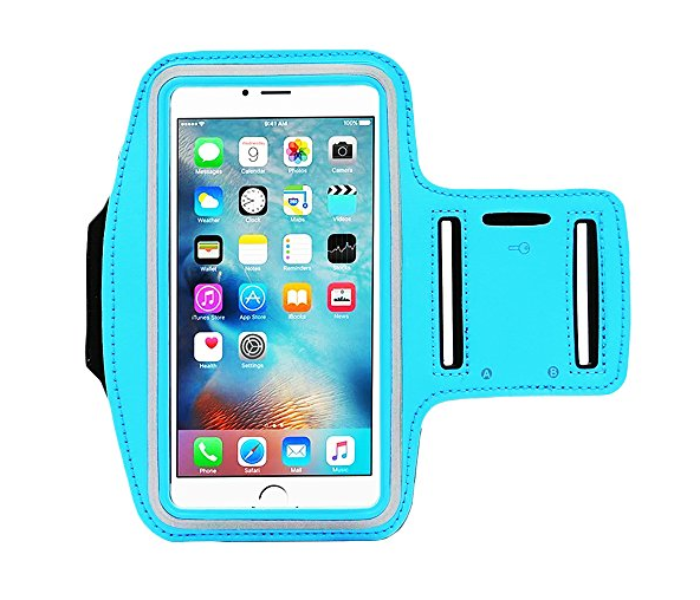 Zooni Running Sports Armband For Smartphones Under 5.5 Inches - Blue - Zoom Image