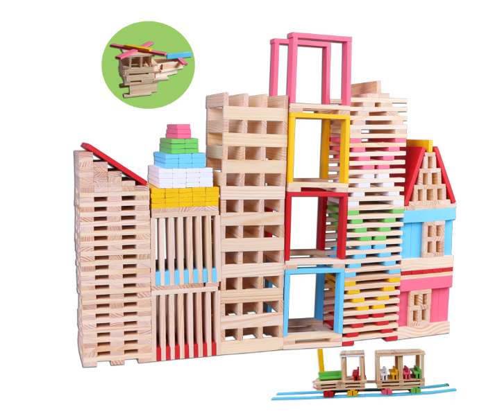 150 Creative Wooden Puzzle Building Blocks - Zoom Image 1