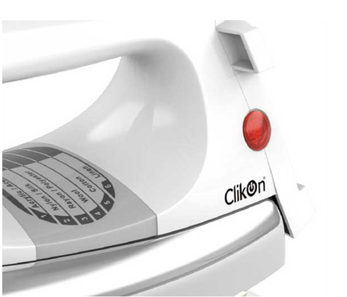 Clikon CK2132 2Kg Heavy Electric Iron Box - White - Zoom Image 5