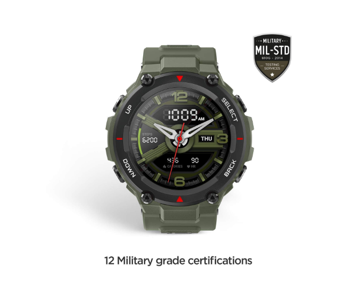 Amazfit T-Rex Water Resistant Smart Watch - Army Green - Zoom Image 3