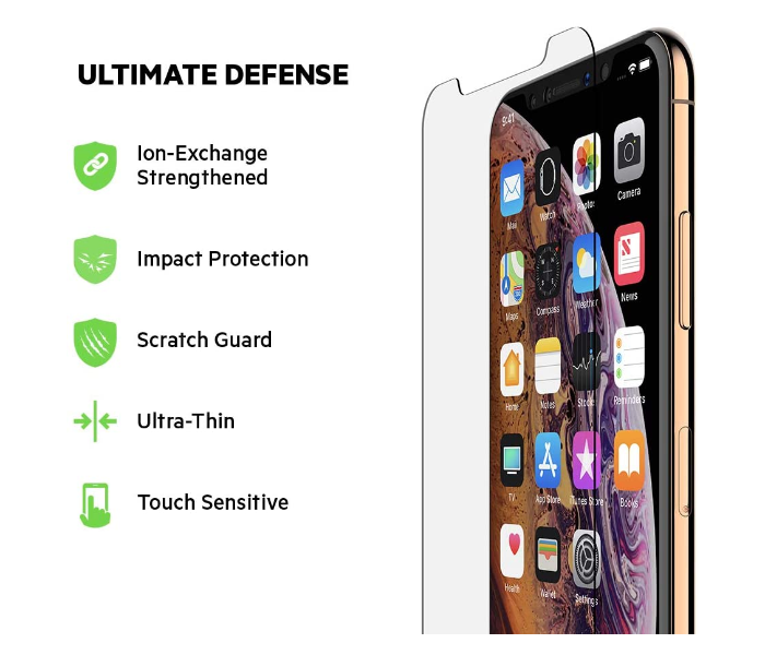 Belkin F8W862Zz Screenforce Invisi glass Ultra Glass Screen Protector for iPhone X - Zoom Image 2