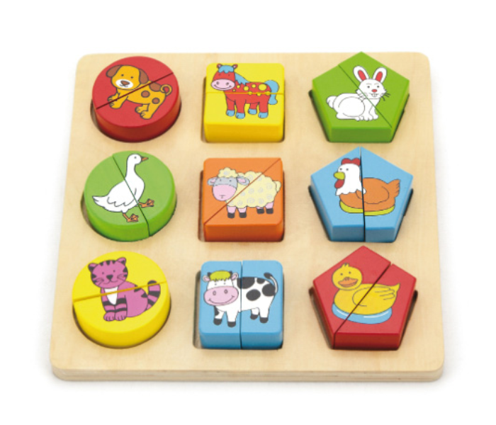 Brytostore BHT59585 Farm Animals Shape Block Puzzle - Zoom Image