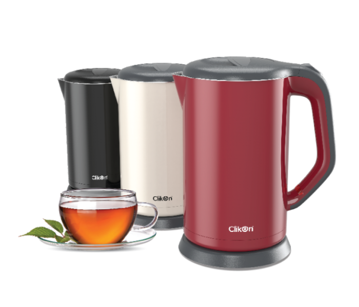 Clikon CK5123 1.7 Litre Double Wall Stainless Steel Electric Kettle - Black - Zoom Image 4