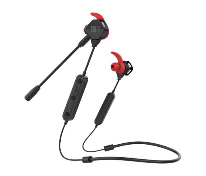 HeatZ ZB56 Gamer Bluetooth Earphone with Microphone - Black and Red - Zoom Image