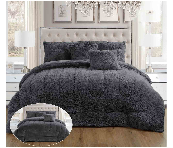 Set of 6 Pieces New Style Comforter - Grey - Zoom Image