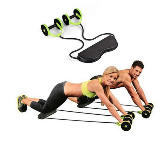 Body Builder 38-1125 Revoflex Extreme Double AB Roller - Black and Green - Zoom Image 3