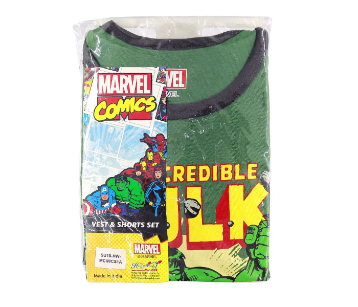 Marvel MCIWCS1A 6 Years Comics Vest and Shorts Set - Green - Zoom Image