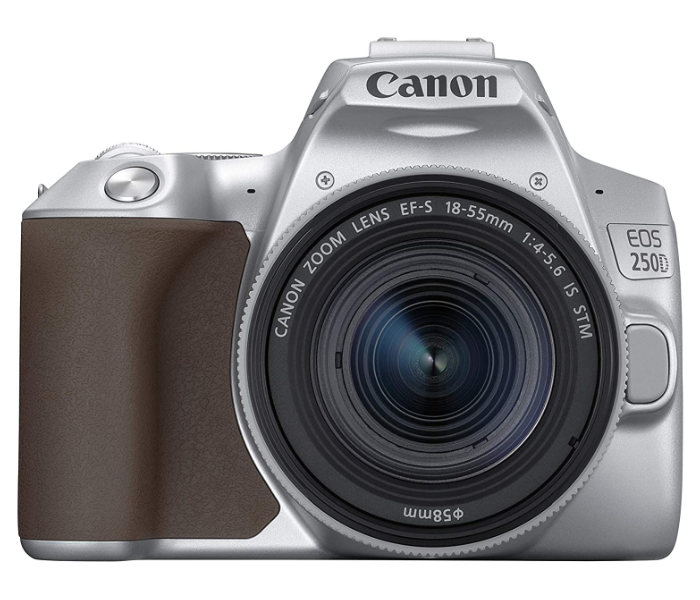 Canon EOS 250D Silver and EF-S 18-55mm f 4-5.6 IS STM Lens - Silver - Zoom Image 2